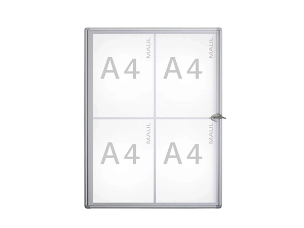 Een Vitrine voor binnen extraslim 4xA4 aluminium koop je bij Meubels and More