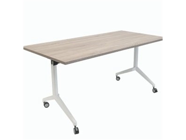 Een Klaptafel verrijdbaar 4 wielen vaste hoogte 75cm blad 120-180cm koop je bij BeteS