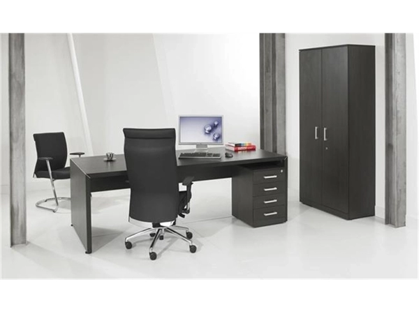 Een Bureau Manage-it 210x90cm donker eiken koop je bij Meubels and More