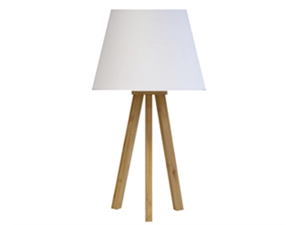 Een Katy bureaulamp wit bamboo koop je bij Meubels and More