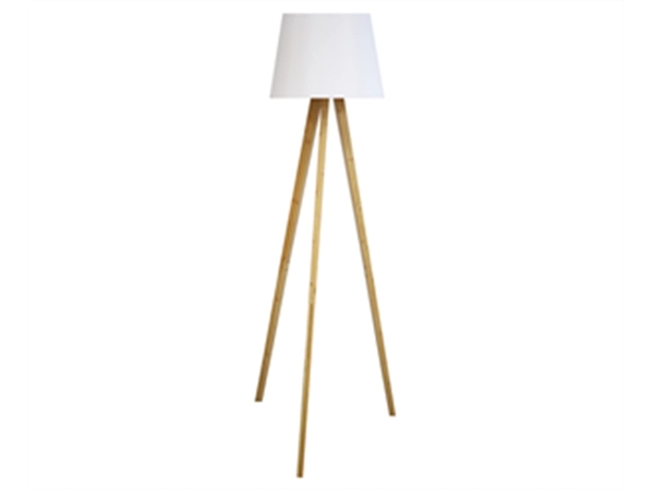 Een Tooka vloerlamp wit bamboo koop je bij Meubels and More