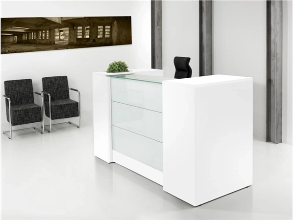 Een Receptie opstelling- balie Manage-it 188cm wit koop je bij Meubels and More