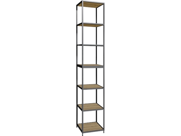 Een Flexwall frame 6 OH 244x40x43cm met 6-vaks en 7 legborden koop je bij Meubels and More