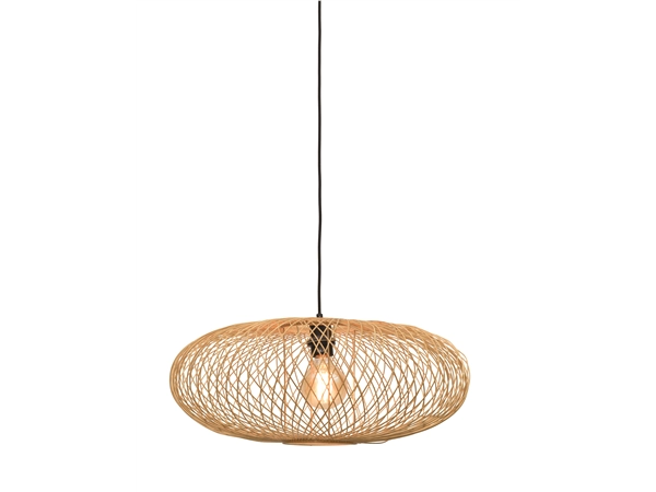 Een Hanglamp Cango bamboe ellips dia.60x25cm naturel koop je bij Meubels and More