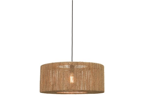 Een Hanglamp Iguazu jute rond recht dia.60x25cm naturel L koop je bij Meubels and More