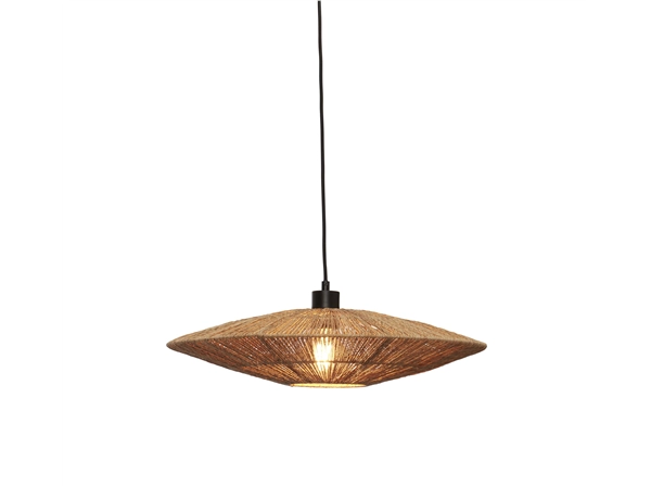 Een Hanglamp Iguazu jute schijf L dia.55xh.14cm naturel koop je bij Meubels and More