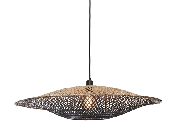 Een Hanglamp Kalimantan bamboe dia.87x20cm naturel zwart L koop je bij Meubels and More