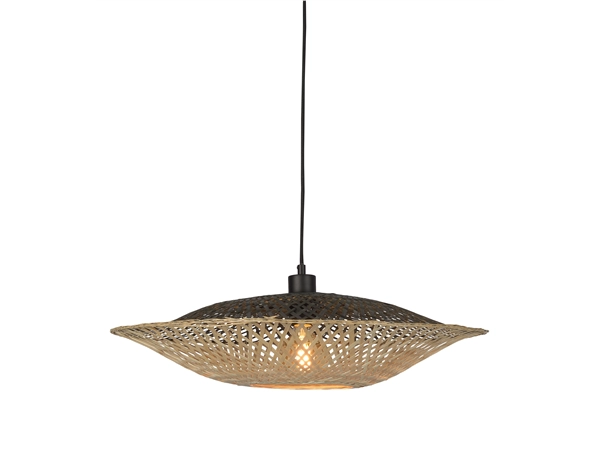 Een Hanglamp Kalimantan bamboe plat dia.60xh.15cm M koop je bij Meubels and More