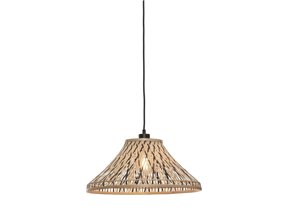 Een Hanglamp Tahiti bamboe dia. 45xh.20cm zwart naturel koop je bij Meubels and More