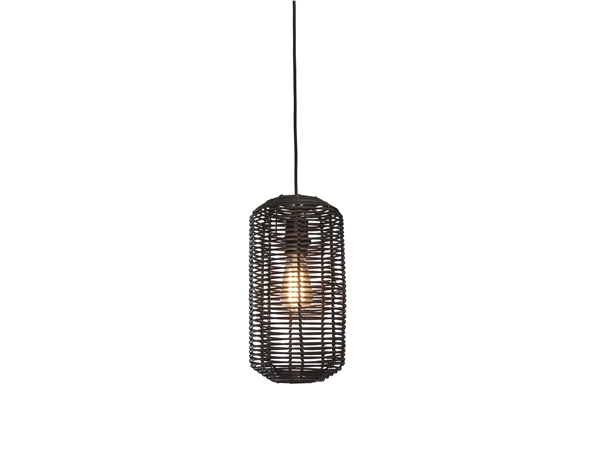 Een Hanglamp Tanami L rotan koker dia.18xh.35cm zwart koop je bij Meubels and More