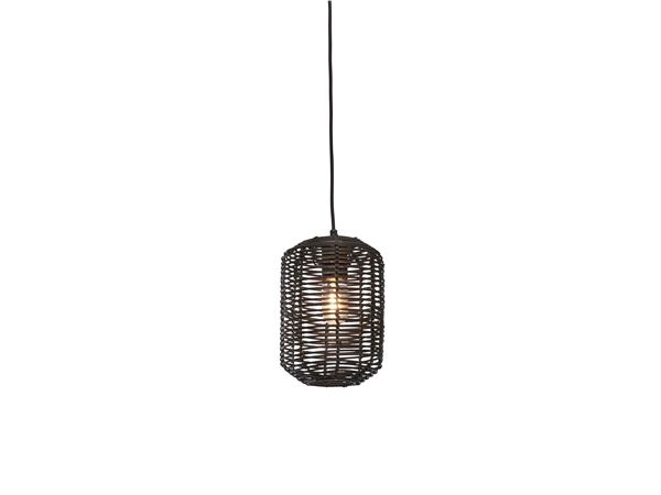 Een Hanglamp Tanami S rotan koker dia.18xh.25cm zwart koop je bij Meubels and More