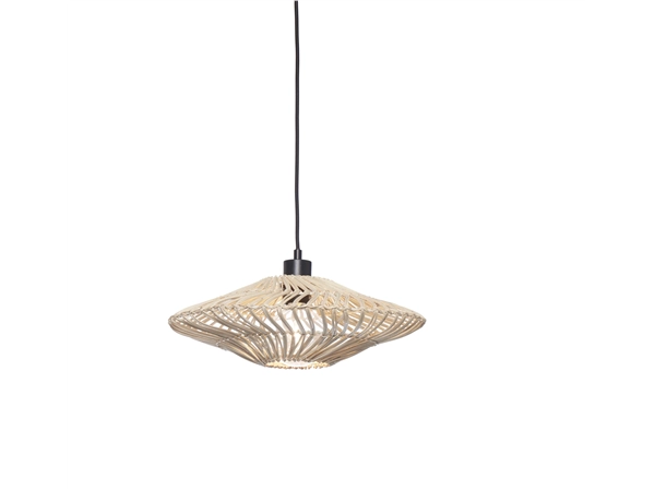 Een Hanglamp Zanzibar S rotan plat dia.40xh.12cm wit koop je bij Meubels and More