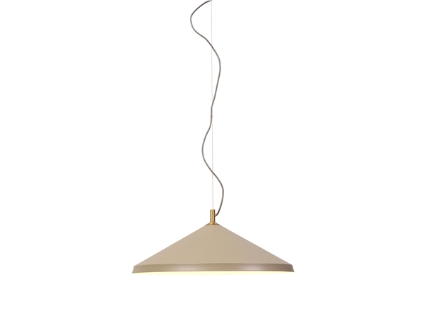 Een Hanglamp aluminum messing Montreux rond dia.60x24cm zand koop je bij Meubels and More