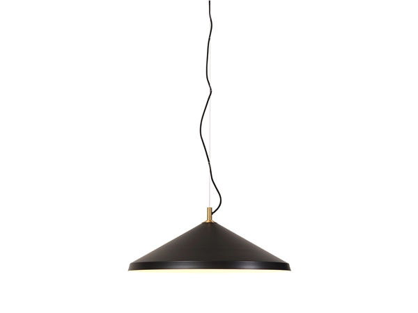 Een Hanglamp aluminum messing Montreux rond dia.60x24cm zwart koop je bij Meubels and More