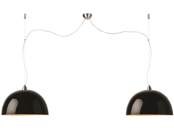 Een Hanglamp bamboe Halong dia.53xh.35cm 2-kaps hangsysteem zwart koop je bij Meubels and More