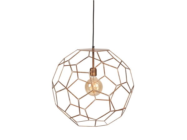 Een Hanglamp draadijzer Marrakesh dia.34xh.32cm koper S koop je bij Meubels and More