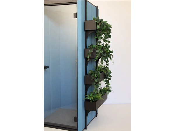 Een Plantenbakken met hangframe zwart met 4 bakken koop je bij Meubels and More