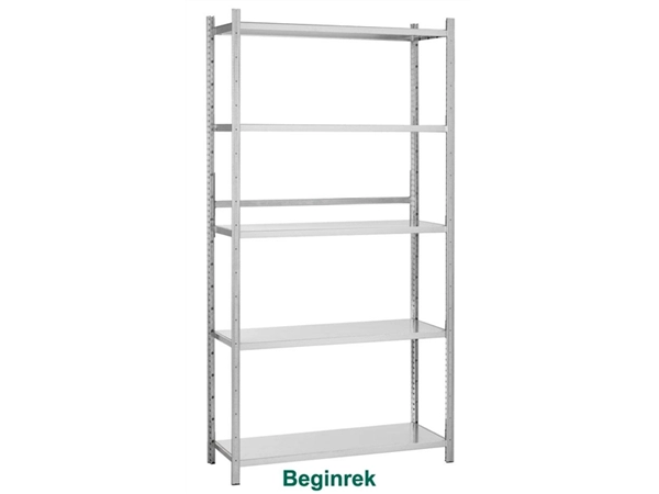 Een Magazijnstelling gegalvaniseerde basisrek 220x100x41 koop je bij Meubels and More