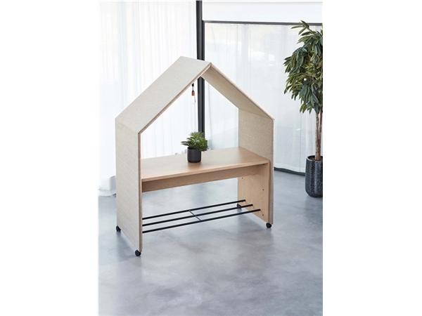 Een Overlegcabine half a Hut open met desk 227x188x90cm koop je bij Meubels and More