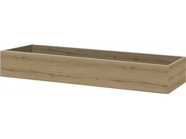 Een plantenbak eiken YT-09A 114.8x18x40cm met 1x open bak eiken YT-09A hangend tussen de frames koop je bij Meubels and More