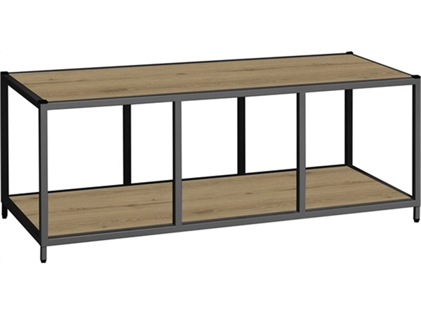 Een Flexwall frame 46x119x43cm met 3-vaks en 2 legborden eiken YT-09A koop je bij Meubels and More