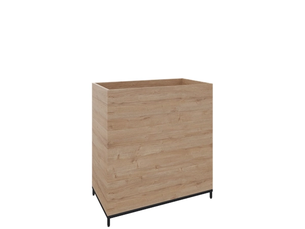 Een Flexwall plantenbak eiken YT-09A passend naast 2 OH eiken YT-09A op 4-poots metalen frame 80x85x43cm koop je bij Meubels and More