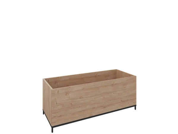 Een Flexwall plantenbak eiken YT-09A passend naast 1 OH eiken YT-09A op 4-poots metalen frame 119x46x43cm koop je bij Meubels and More