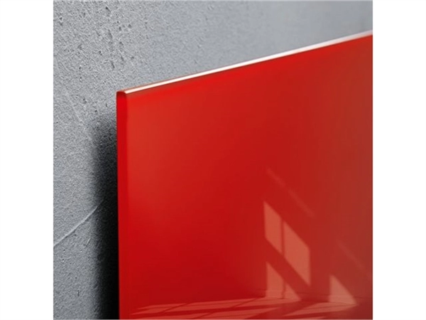 Glas-magneetbord Artverum 910x460x15mm rood