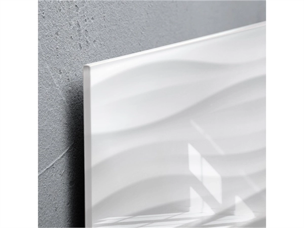 Glas-magneetbord Artverum 910x460x15mm White Wave