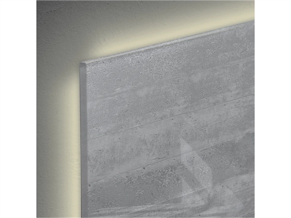 Glas-magneetbord Artverum LED light 480x480x15 betondesign