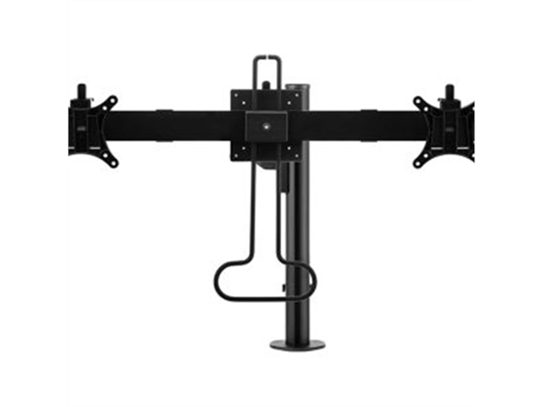 FGLX monitorarm dubbel met crossbar zwart