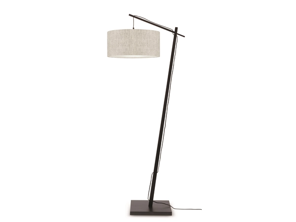 Een Vloerlamp Andes bamboe zw h.176cm kap 47x23cm ecolin l.linnen koop je bij Meubels and More