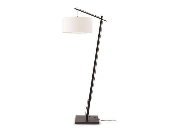 Een Vloerlamp Andes bamboe zw h.176cm kap 47x23cm ecolin wit koop je bij Meubels and More