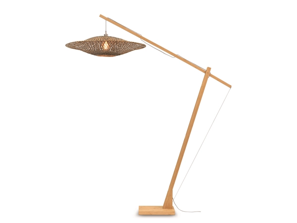 Een Vloerlamp Bali bamboe nat h.207cm kap 87x20cm zw. nat.L koop je bij Meubels and More