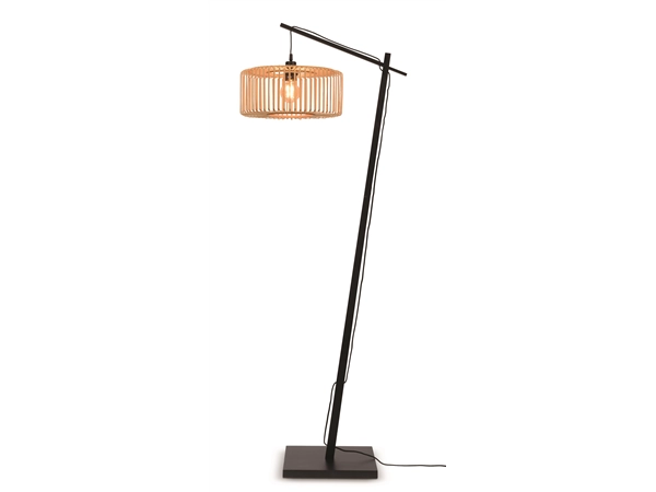 Een Vloerlamp Bromo bamboe zw h.176cm kap 40x18cm nat S koop je bij Meubels and More