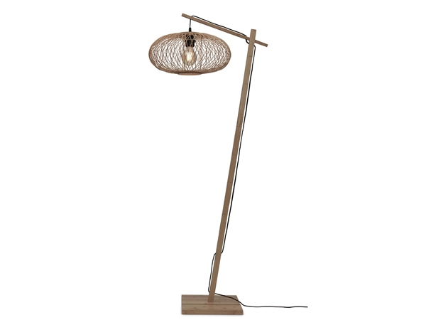 Een Vloerlamp Cango S bamboe nat h.150cm kap dia.40x20cm nat. koop je bij Meubels and More