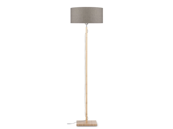 Een Vloerlamp Fuji bamboe h.167cm kap 47x23cm eco linnen donker koop je bij Meubels and More