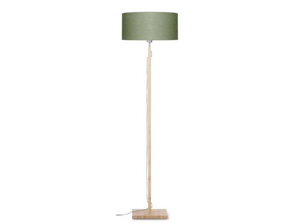 Een Vloerlamp Fuji bamboe h.167cm kap 47x23cm eco linnen groen forest koop je bij Meubels and More