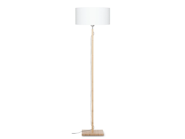 Een Vloerlamp Fuji bamboe h.167cm kap 47x23cm eco linnen wit koop je bij Meubels and More