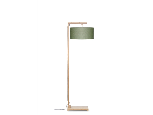 Een Vloerlamp Himalaya bamboe h.174cm kap 47x23cm eco linnen groen forest koop je bij Meubels and More