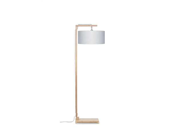 Een Vloerlamp Himalaya bamboe h.174cm kap 47x23cm eco linnen lichtgrijs koop je bij Meubels and More