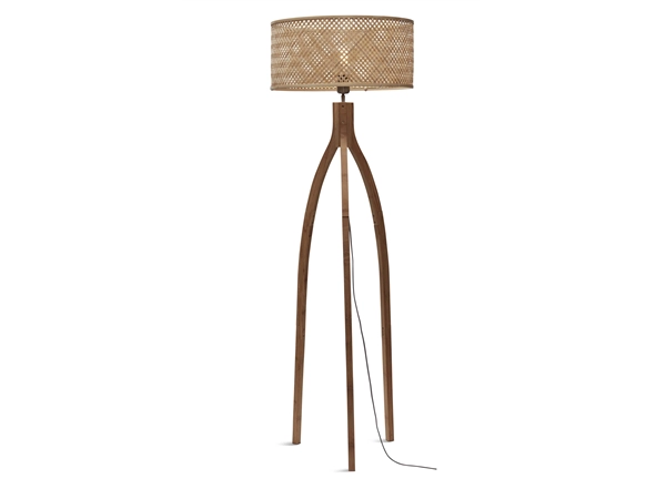 Een Vloerlamp Java 3-poot bamboe nat h.150cm kap dia.50xh.22cm nat. koop je bij Meubels and More