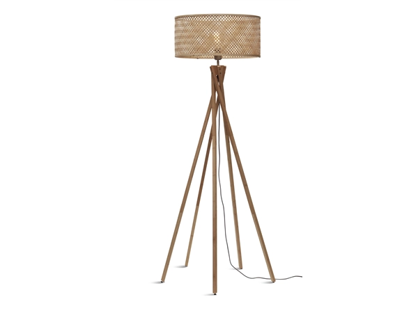 Een Vloerlamp Java 5-poot bamboe nat h.146cm kap dia.50xh.22cm nat. koop je bij Meubels and More