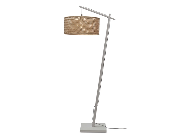 Een Vloerlamp Java bamboe wit h.176cm kap dia.50xh.22cm naturel koop je bij Meubels and More