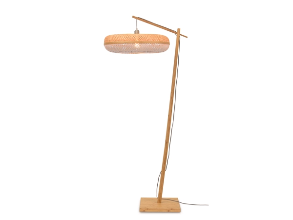 Een Vloerlamp Palawan bamboe nat h.176cm kap 60x15cm nat wit koop je bij Meubels and More