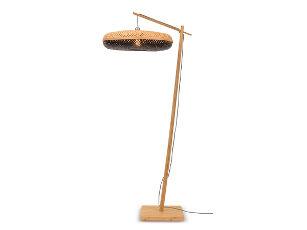 Een Vloerlamp Palawan bamboe nat h.176cm kap 60x15cm nat zw. koop je bij Meubels and More