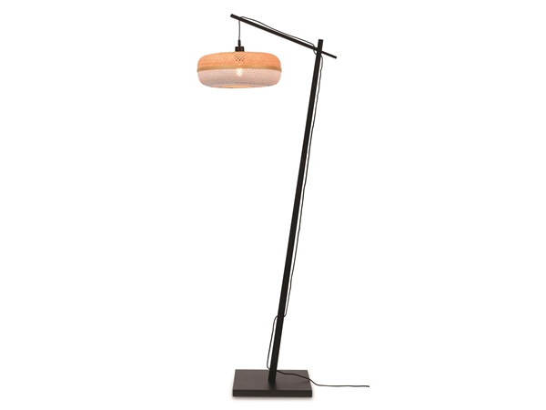 Een Vloerlamp Palawan bamboe zw.h.176cm kap 40x15cm nat wit koop je bij Meubels and More