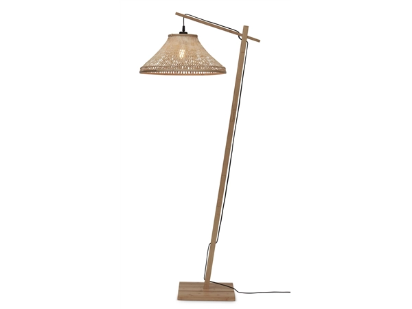 Een Vloerlamp Tahiti bamboe nat h.150cm kap dia.45xh.20cm nat. koop je bij Meubels and More