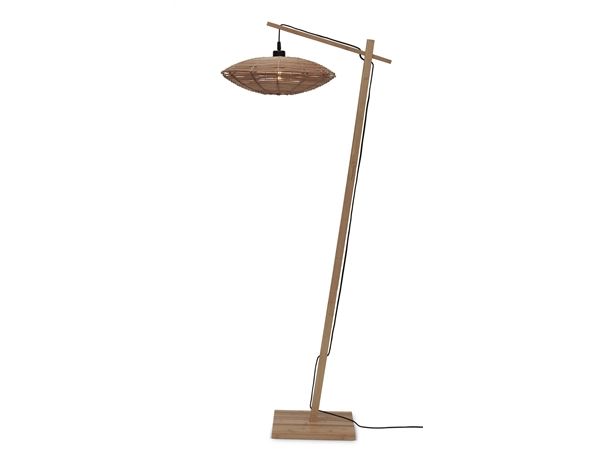 Een Vloerlamp Tanami S bamboe nat h.150cm schijf dia. 40xh.10cm rotan nat. koop je bij Meubels and More