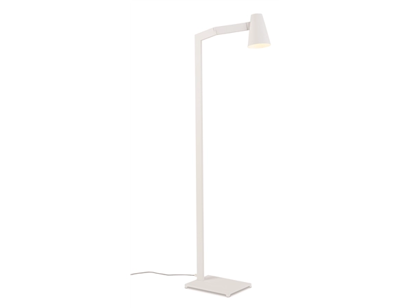 Een Vloerlamp ijzer Biarritz h.143xb.43cm kap dia.12xh.16cm wit koop je bij Meubels and More